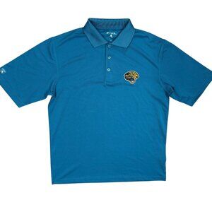 Antigua Jacksonville Jaguars Polo Shirt NFL Golf Blue Small